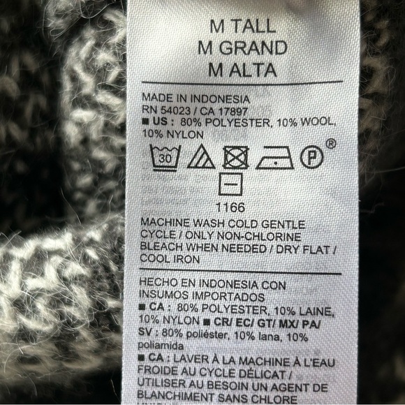 Old Navy Wool Blend Sweater Ski Winter Trendy Medium Tall - Picture 4 of 5